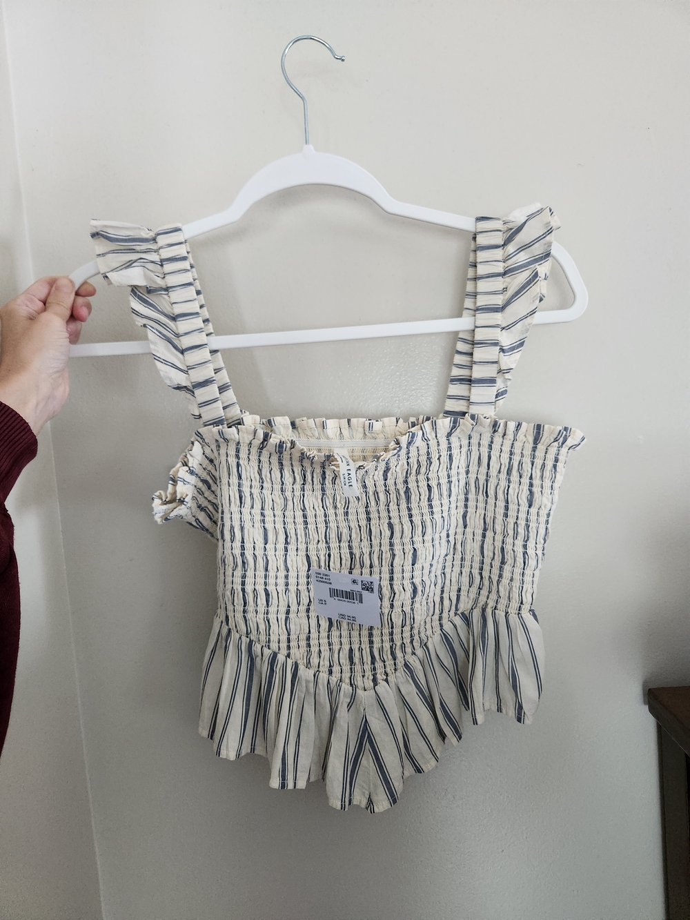 American Eagle Outfitters Cotton Smocked Tank